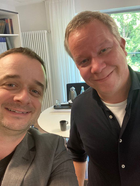 Philipp Katzmann und Prof. Dr. Vordemvenne. Selfie Philipp Katzmann und Prof. Dr. Vordemvenne.